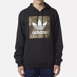 Adidas black/camouflage HD print hoodie
